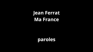 Jean Ferrat-Ma France-paroles