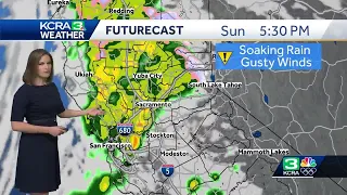 Northern California Atmospheric River Forecast | Soaking rain, gusty winds Sunday