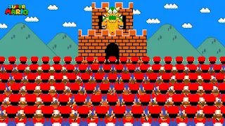 Super Marrio Bros. but Mario have 1.000.000 Mario Clone at Once