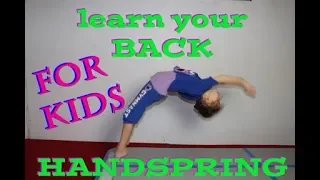 How to do a back Handspring for Kids