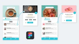 Coffee & Donuts Ordering UI Design/Prototype in Figma - Speed Design