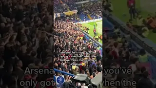 Arsenal Fans Sing “You’ve Only Got One Ball” Vs Chelsea! #stamfordbridge #chelsea #arsenal #football