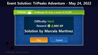 TriPeaks Adventure Game #16 | May 24, 2022 Event | Hard