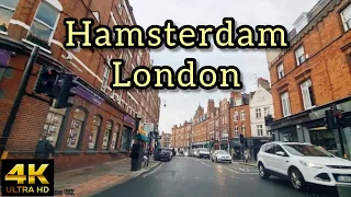 London driving Tour- Hampstead to St. John's Wood - 4K