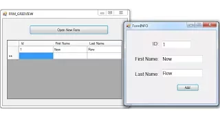 C# - How To Add Row To DataGridView From Another Form In C# [ with source code ]