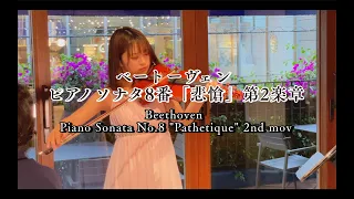 【ヴァイオリンで悲愴】ベートーヴェン ピアノソナタ8番「悲愴」第2楽章（Beethoven Piano Sonata No.8 "Pathetique"2nd mov ）