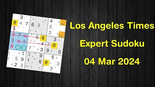 Los Angeles Times Expert Sudoku 04 Mar 2024 - Sudoku From Zero To Hero