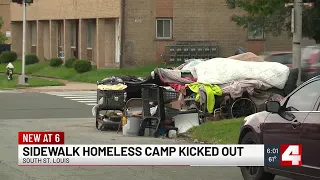 City removes homeless encampment from south St. Louis intersection