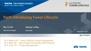 PLM Autodesk Fusion Lifecycle, Part  1 The Future of PLM