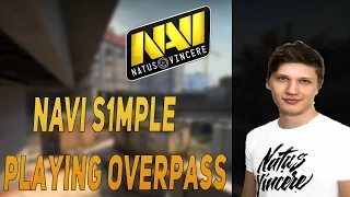 NaVi S1mple playing CS:GO Faceit on Overpass (twitch stream)