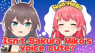 Matsuri Talks About The Cuteness Of Sakura Miko's Voice[Hololive/EngSub]