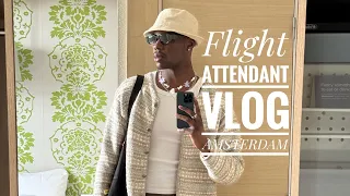 A day in the life of a Flight Attendant | Amsterdam Vlog !