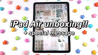 unboxing my new iPad Air 4 and Apple Pencil 2 | asmr unboxing, set up, & customization