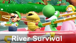 Super Mario Party River Survival Yoshi and Luigi Peach and Pom Pom