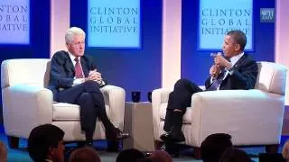 Presidents Obama & Clinton Talk Health Care At Clinton Global Initiative- Full Video