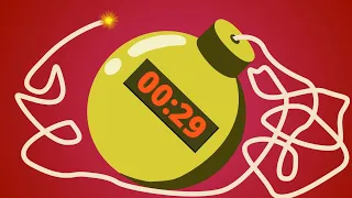 Yellow Bomb 1 Minute Timer 💣 Cartoon Explosion 💥 Animation Countdown