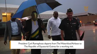 President Ramaphosa departs from Waterkloof Airbase to Equatorial Guinea for a Working Visit