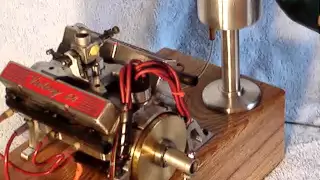 World's Smallest running v8 engine