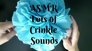 🏵 ASMR - Lots of Tissue Paper Crinkling Sounds while making a Pom Pom - No Talking [ Lo-fi ] 🏵