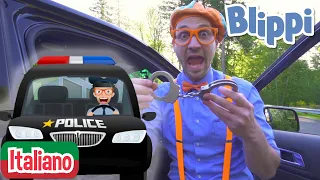 Blippi alla scoperta dell'auto della polizia | Blippi in Italiano | Video educativi per bambini