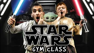 Kids Workout! STAR WARS! MANDALORIAN GYM CLASS! Real-Life VIDEO GAME! Kids Workout Videos, DANCE, PE