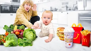 Baby chooses what we eat for 24 hours!