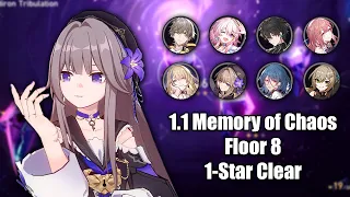 1.1 MoC Floor 8 One Star Clear With Free Characters Only [Honkai: Star Rail]