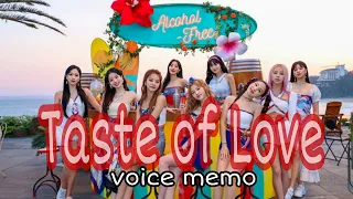 Twice taste of love english voice memo