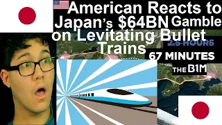 American Reacts to Japan’s $64BN Gamble on Levitating Bullet Trains Explained | The B1m | Reaction