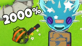 Only 1 Tower to BEAT a 2000% HP MOAB in BTD6!