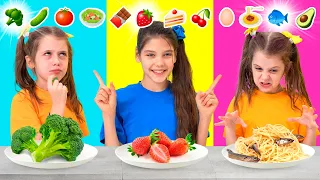 Eva and Friend Healthy vs Unhealthy Food Challenge