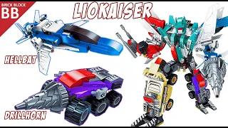 Speed build Lego Transformers ⚡️ Combiner Liokaiser : Hellbat & Drillhorn, Unboxing & Assembly Qman