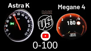 Renault Megane 4 1.5 Dci 110 Hp vs Opel Astra K 1.5d 122 hp 0 180 Yarışı