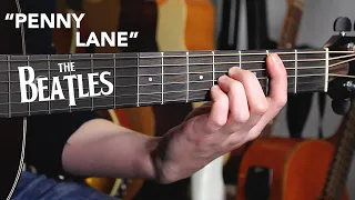 The Beatles "PENNY LANE" guitar tutorial - how to play with simple chords