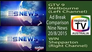 Ad Break Comparison - Nine News 20/8/2015 (Melbourne/Shepparton)