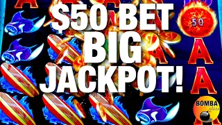 $50 MAX BET BIG JACKPOT! Ultimate FireLink ~ North Shore HANDPAY at The Cosmo in Las Vegas Slot Win!