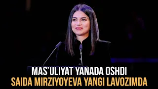 Mas’uliyat yanada oshdi. Saida Mirziyoyeva yangi lavozimda