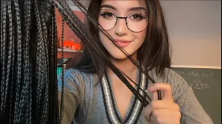 The German Exchange Student Counts Your Braids During Class ~ ASMR Personal Attention