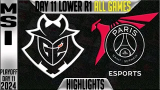 G2 vs PSG Highlights ALL GAMES | MSI 2024 Lower Round 1 Knockouts Day 11 | G2 Esports vs PSG Talon
