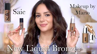 MAKEUP by MARIO SoftSculpt Serum & SAIE Dew LIQUID BRONZERS: Application + Review|| Tania B Wells