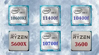 Голубая луна. Ryzen 5600x vs i5 11400f vs 10600kf vs i7 10700f vs 3600 vs 10400f