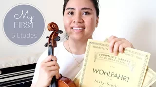 Wohlfahrt etude no.1-4 | Kreutzer no.2 - my first 5 violin etudes as an adult beginner on the violin