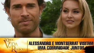 O Que a Vida Me Roubou - Montserrat e Alessandro visitam uma comunidade juntos e se aproximam