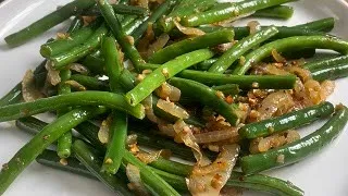 Green Beans With Garlic And Onions