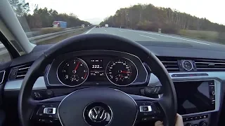 VW Passat B8 2 0 TDI POV Autobahn TOP SPEED RUN