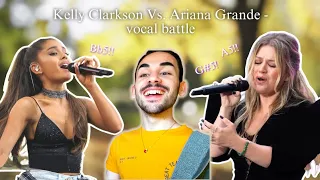 KELLY CLARKSON Vs. ARIANA GRANDE - Vocal Battle (C#3 - B5 - C7) | Reaction