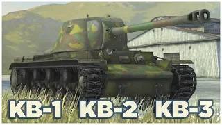 KV-1, KV-2 & KV-3 • WoT Blitz Gameplay
