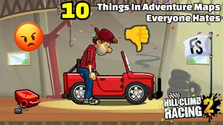 🥲 10 Things That Everyone Hates 😡 In Adventure Maps | Hill Climb Racing 2