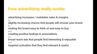 How advertising REALLY works