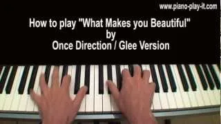 What Makes You Beautiful Piano Tutorial One Direction Glee